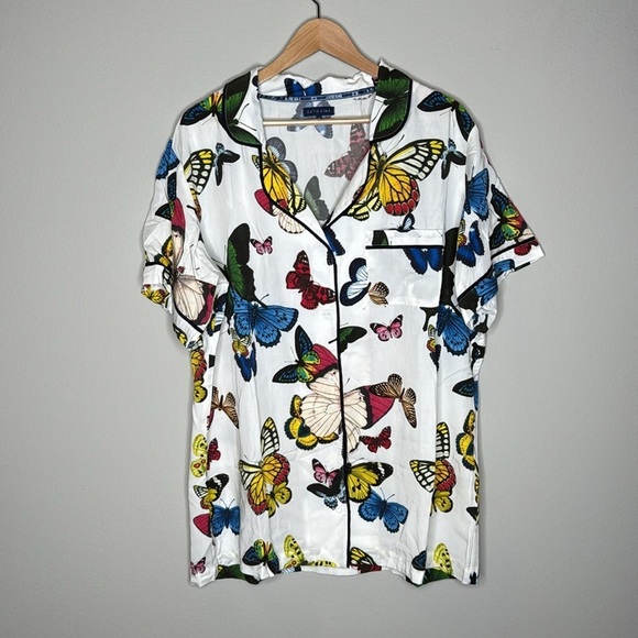 Katie Kime Metamorphosis Pajamas Shorts Set in White Size 14/16 (3XL) NWT - Picture 6 of 9